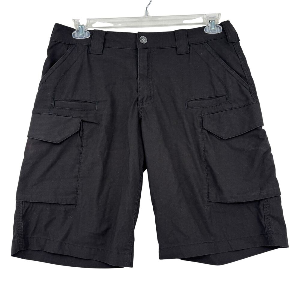 First Tactical Cargo Shorts Womens Size 12‎ Black Rugged Work 11 Inch Inseam